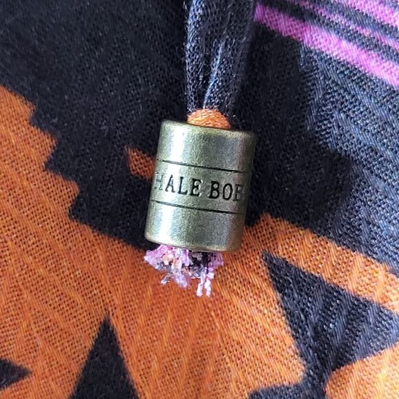 Hale Bob X-Small Multi Color Print All Viscose Blouse Long Sleeves Tie Placard - Picture 9 of 16